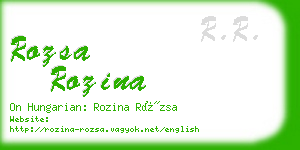 rozsa rozina business card